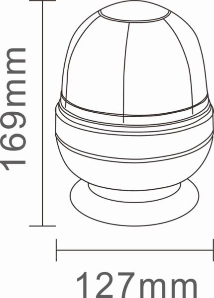 Girofaro LED 12-24V | Base magnetica | 16 led | 3 modalità luminose