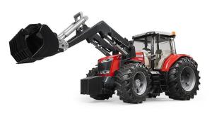 Modellino trattore Massey Ferguson 7600 con benna