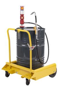 Aeropulsometro carrellato olio per fusti da 180-220L | Tubo e pistola