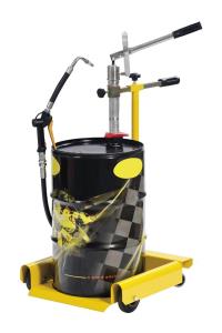 Pompa manuale olio carrellata a doppio effetto per fusti da 30-60 litri