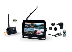 Kit video wireless AHD 7" con camera magnetica a batteria ricaricabile 12-24V