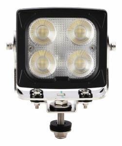 Faro da lavoro quadrato 4 led con lente riscaldata a raggio ampio/largo