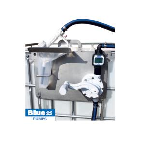 Pompa rotativa Adblue per fusti da 1000/lt| contalitri elettronico e base inox