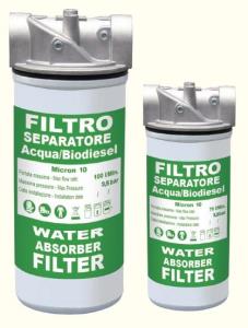 Filtro a cartuccia separatore acqua/biodiesel 100 l/min