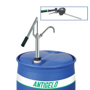 Pompa manuale antigelo/acqua doppio effetto + tubo mandata, pistola, contalitri