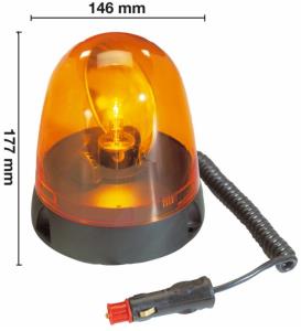 Girofaro 12V | Base magnetica | Serie One | Spinotto accendisigari
