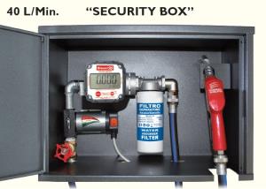 Elettropompa 24V con security box e contalitri elettronico 40 l/min