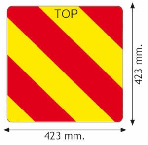Pannello in alluminio per segnalazione delle attrezzature agricole| Italia