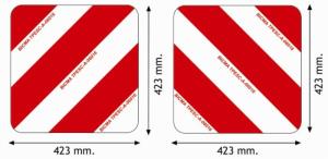 Kit 2 pannelli quadrati omologati per mezzi agricoli francesi | TPESC