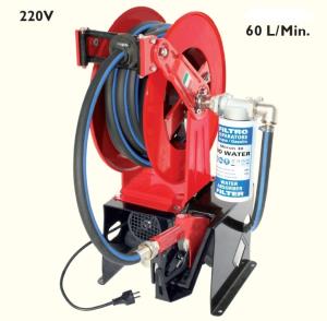 Elettropompa diesel 220 V con avvolgitubo automatico 60 L/min 