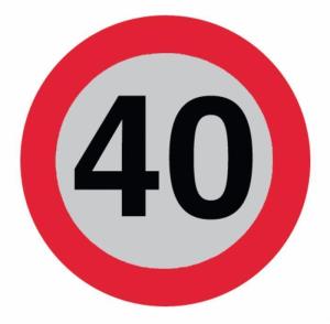 Limite di velocità 40 km/h adesivo 